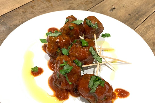 Muntjac meatballs